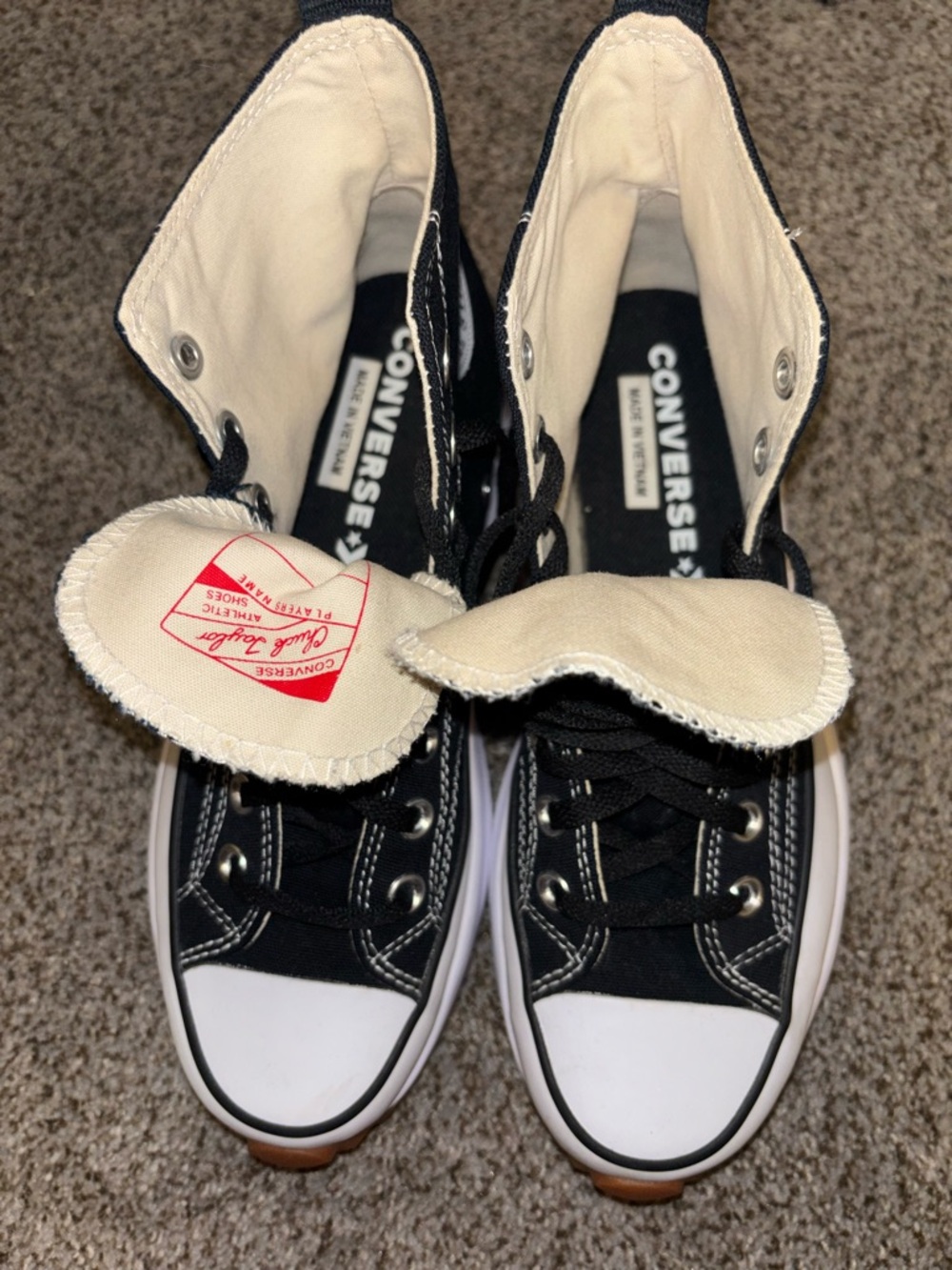 Converse Black and White High-Top Sneakers - Picture 4 of 7